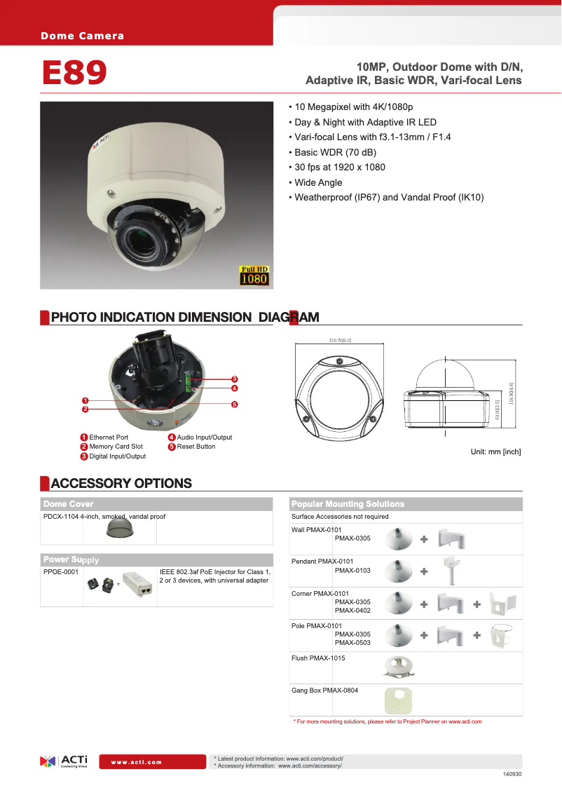 Image de la première page du manuel de l'appareil E89