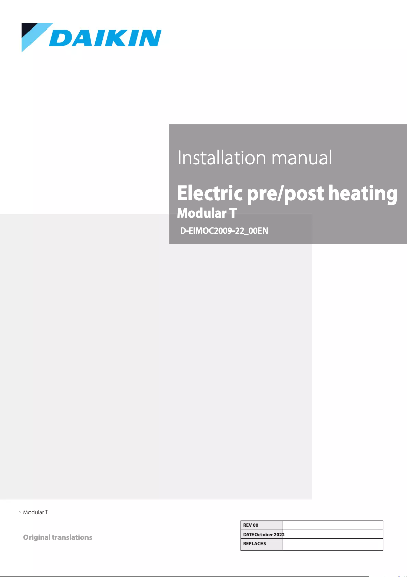 Page 1 de la notice Guide d'installation Daikin ATB03LAMNADBT00