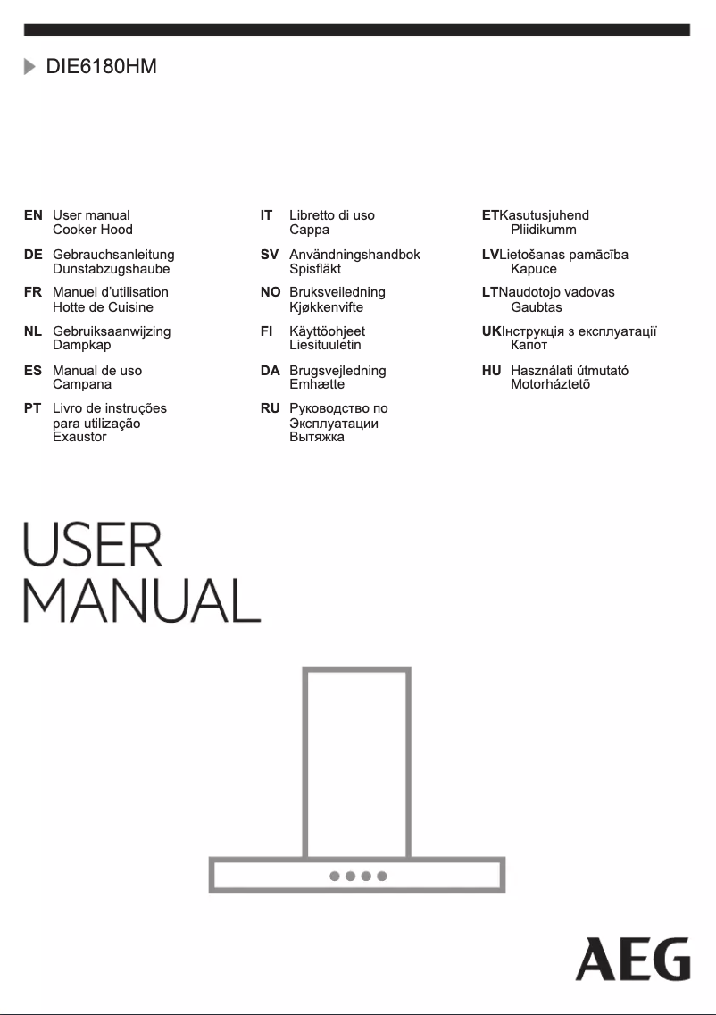 Page n°1 - Manuel utilisateur AEG DIE6180HM