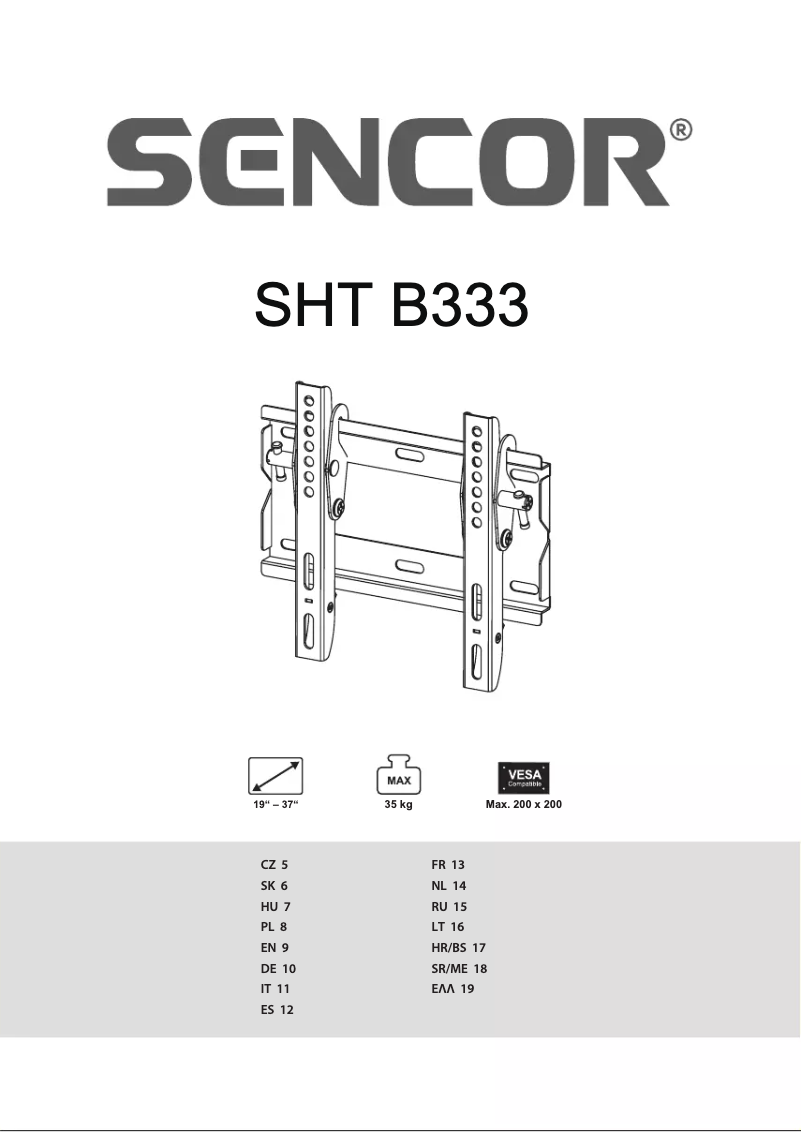 Page 1 de la notice Manuel utilisateur Sencor SHT B333