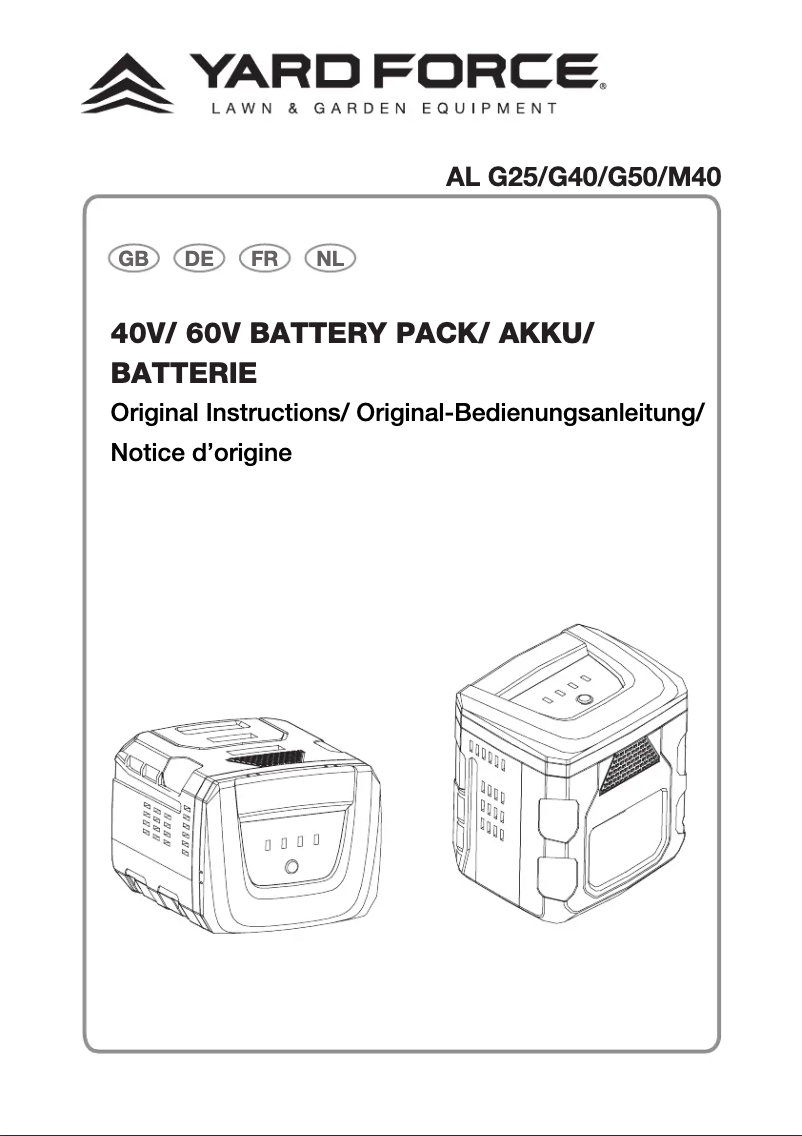 Image de la première page du manuel de l'appareil AL G40