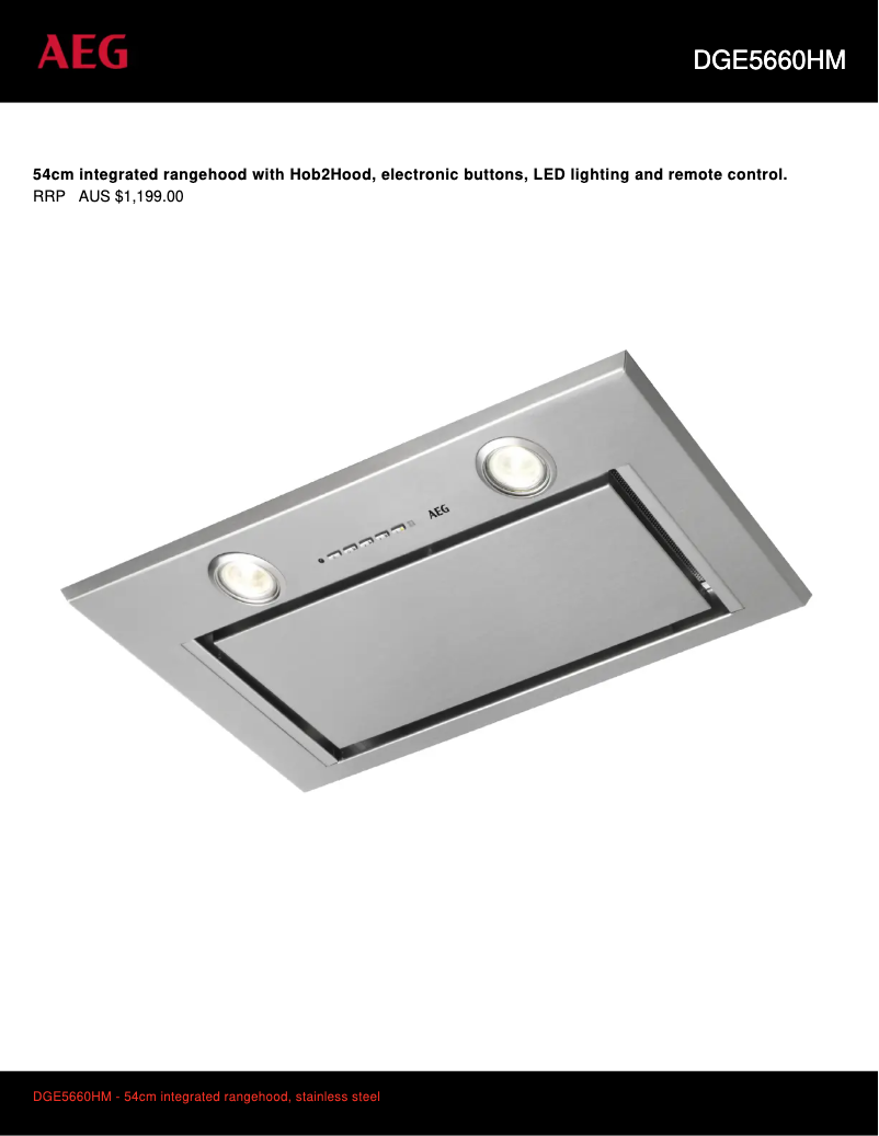 Page n°1 - Fiche technique AEG DGE5660HM
