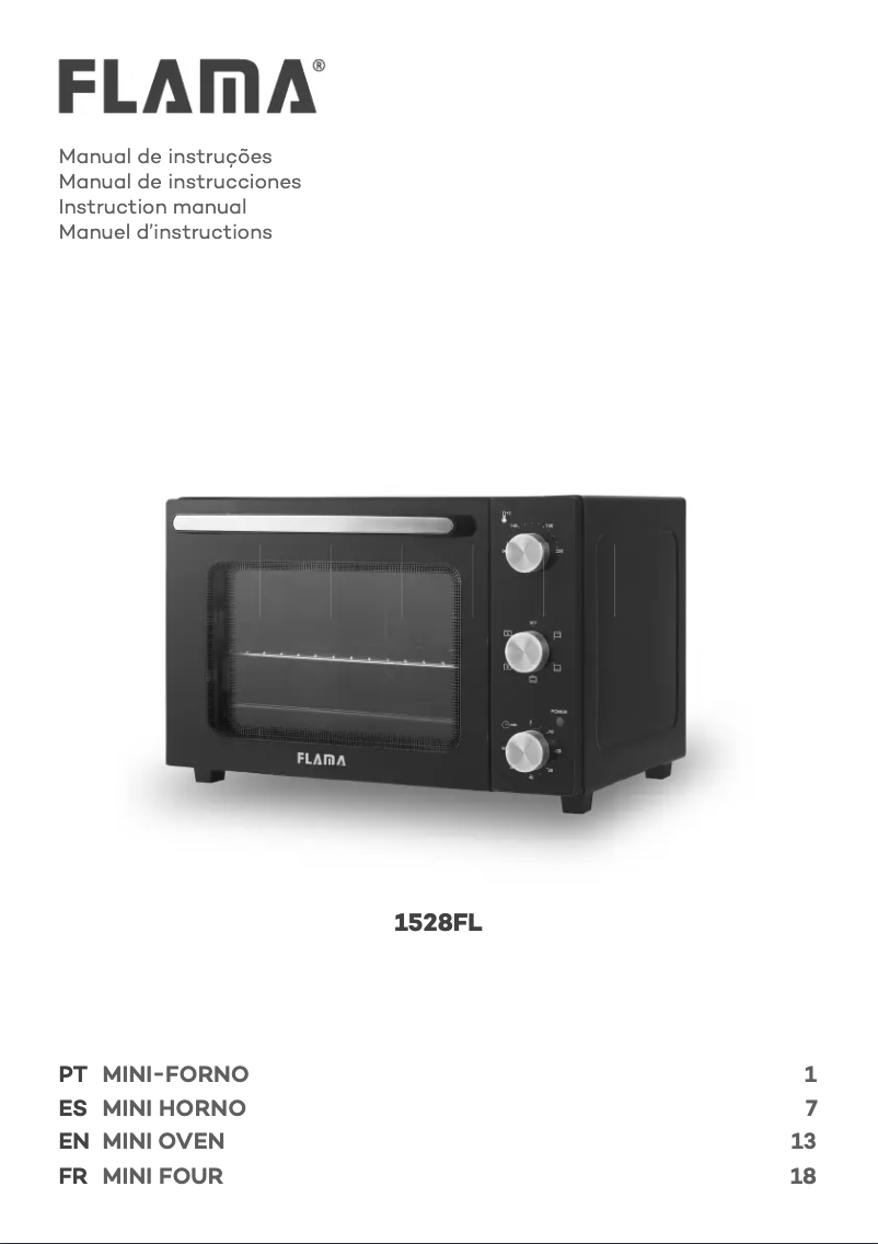 Page 1 de la notice Manuel utilisateur Flama 1528FL
