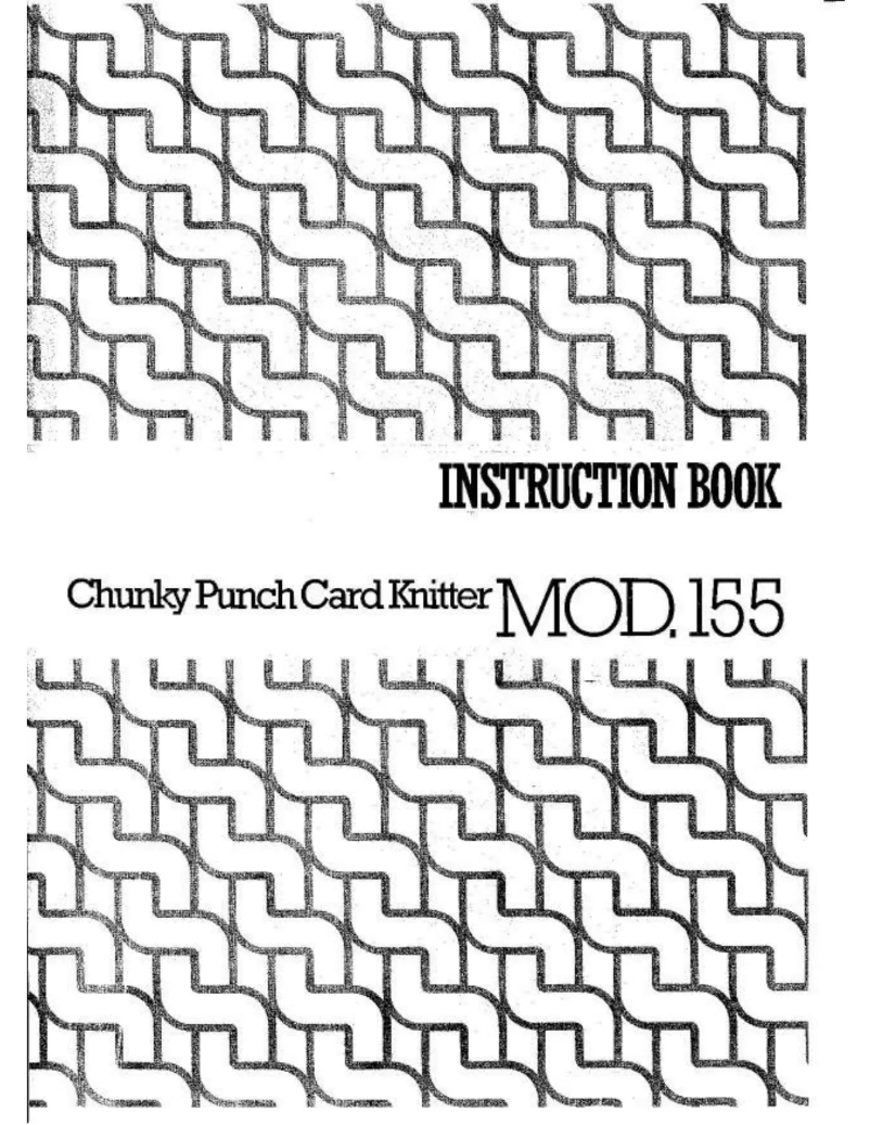 Page 1 de la notice Manuel utilisateur Silver Reed Chunky Punch Card Knitter 155