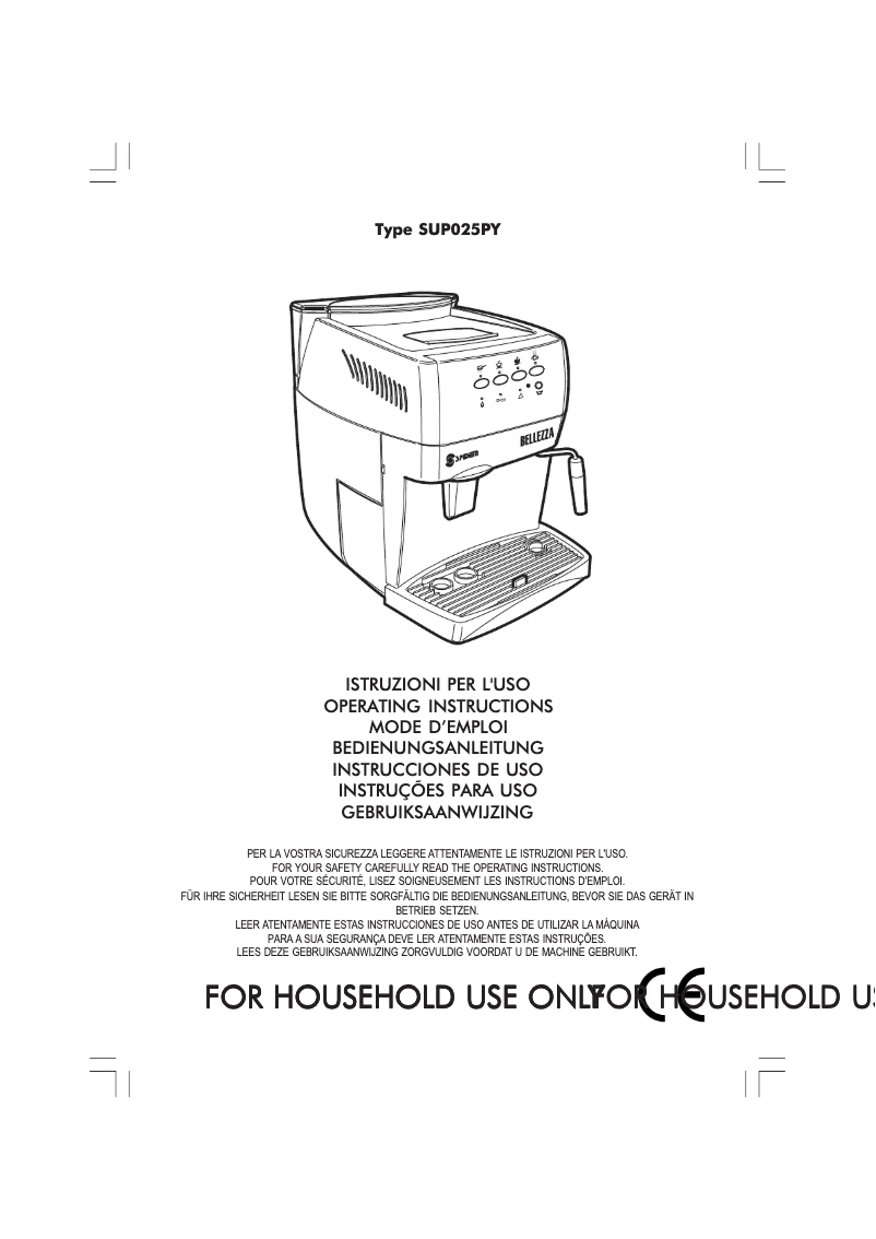 Page n°1 - Manuel utilisateur Spidem Bellezza SUP025PY