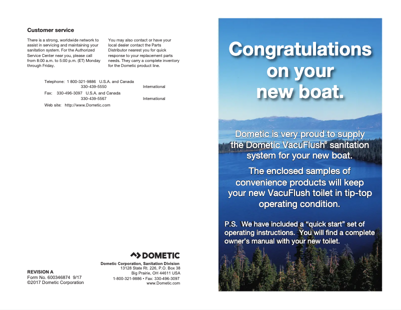 Imagen de la primera página del manual del dispositivo VacuFlush 706