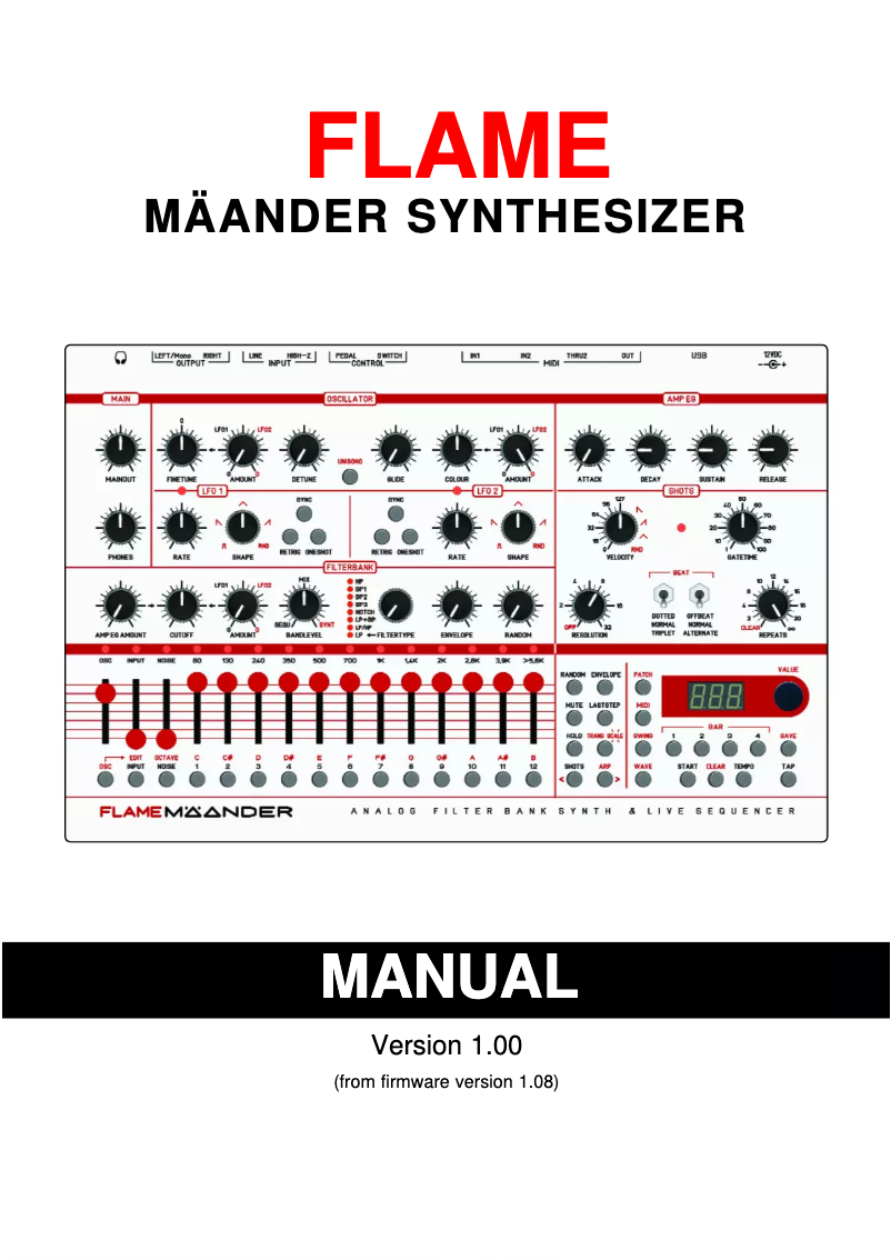 Page 1 de la notice Manuel utilisateur Flame Mäander