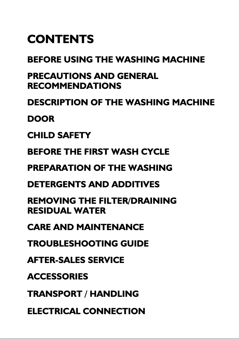 Página 1 del manual Manual de usuario Bauknecht WA Care 12 DI B