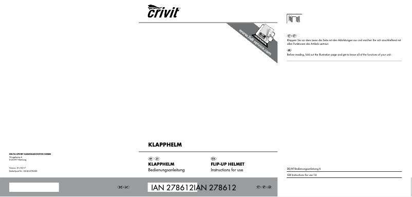 Page 1 de la notice Manuel utilisateur Crivit IAN 278611