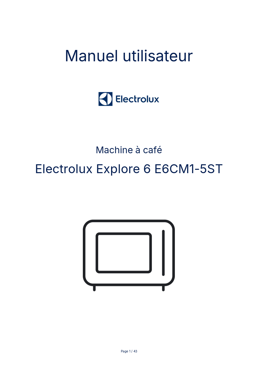 Page n°1 - Manuel utilisateur Electrolux Explore 6 E6CM1-5ST