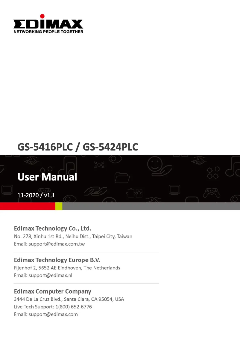 Page n°1 - Manuel utilisateur Edimax GS-5424PLC