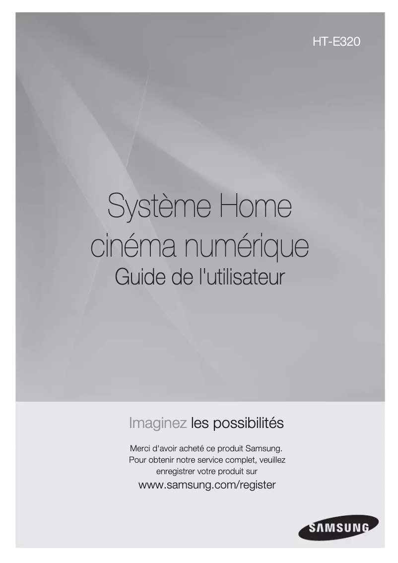 Page 1 de la notice Manuel utilisateur Samsung HT-E320