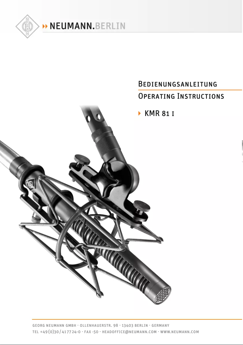Image de la première page du manuel de l'appareil KMR 81 i MT
