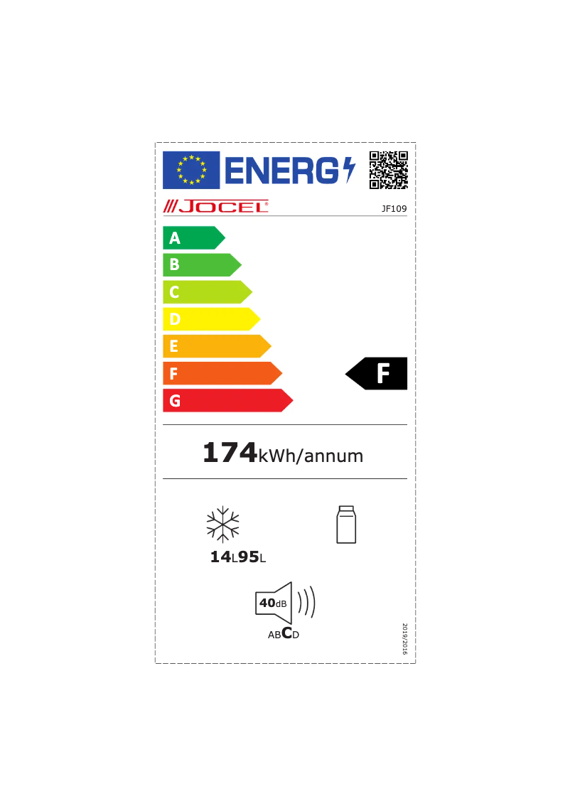 Page n°1 - Label énergétique Jocel JF109