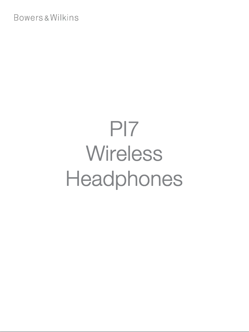 Page 1 de la notice Manuel utilisateur Bowers & Wilkins PI7