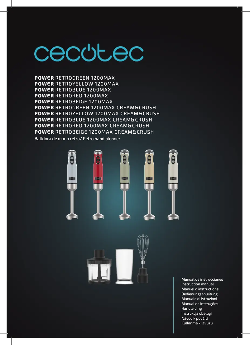 Page 1 de la notice Manuel utilisateur Cecotec Power RetroBlue 1200MAX