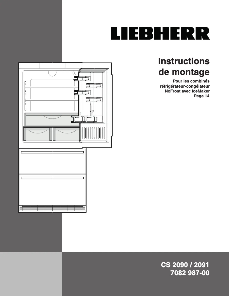 Page 1 de la notice Guide d'installation Liebherr CNes 6156
