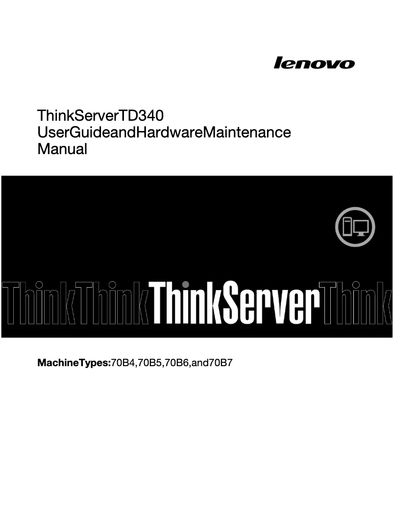 Page n°1 - Manuel utilisateur Lenovo ThinkServer TD340
