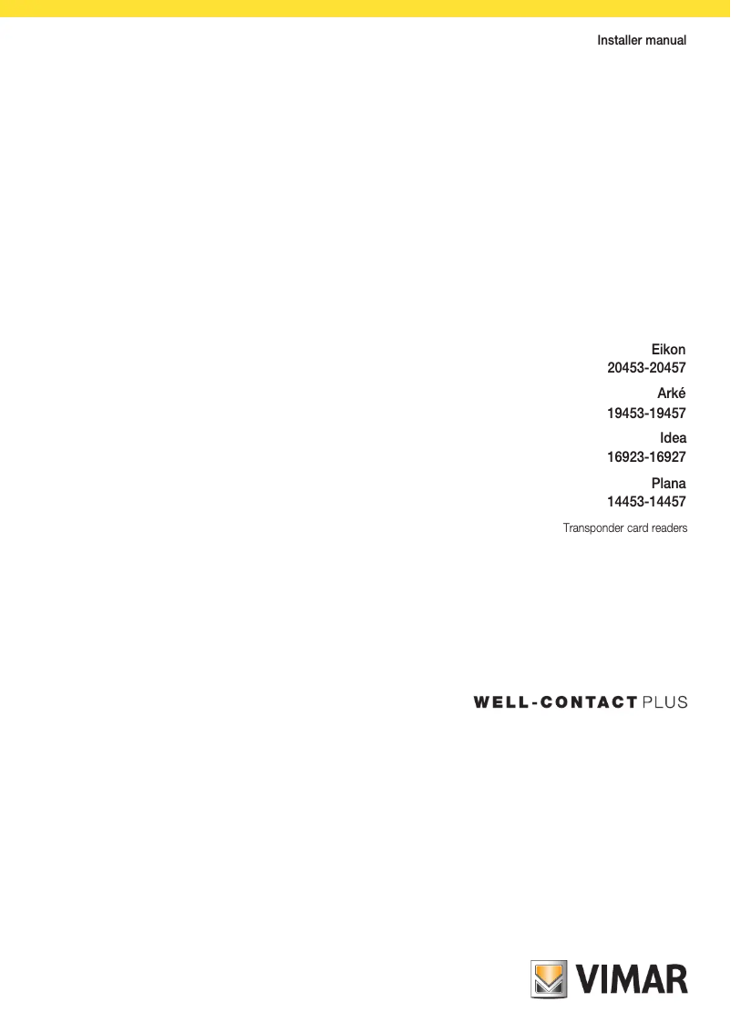 Page 1 de la notice Manuel utilisateur Vimar 19457.M