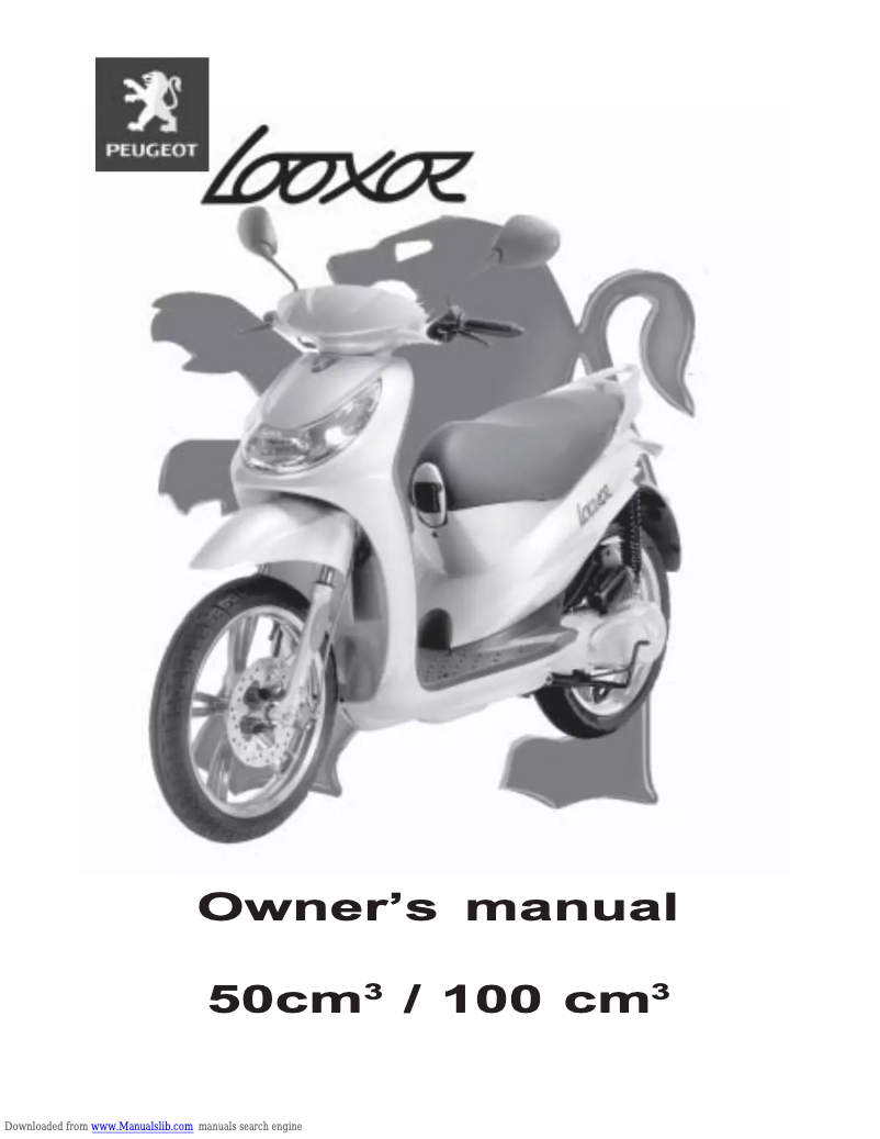 Page 1 de la notice Manuel utilisateur Peugeot Looxor 100