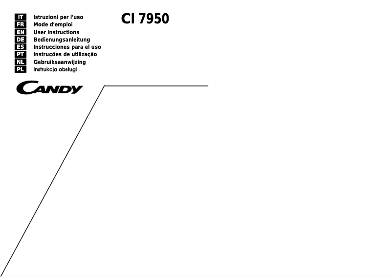 Page n°1 - Manuel utilisateur Candy CI 7950 X