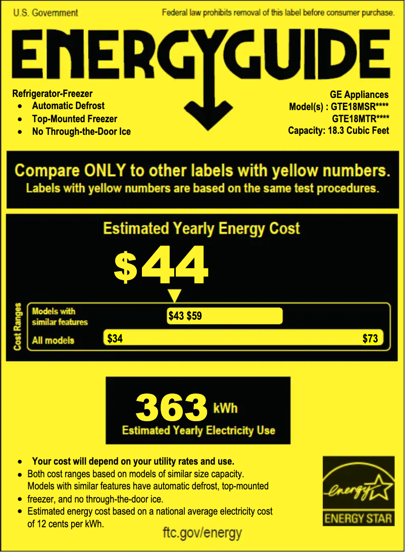 Image de la première page du manuel de l'appareil GTE18MTRRWW