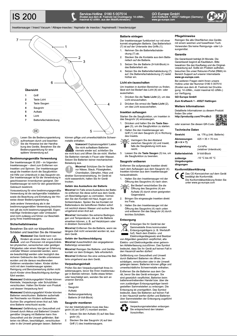 Page 1 de la notice Manuel utilisateur Hartig & Helling IS 200