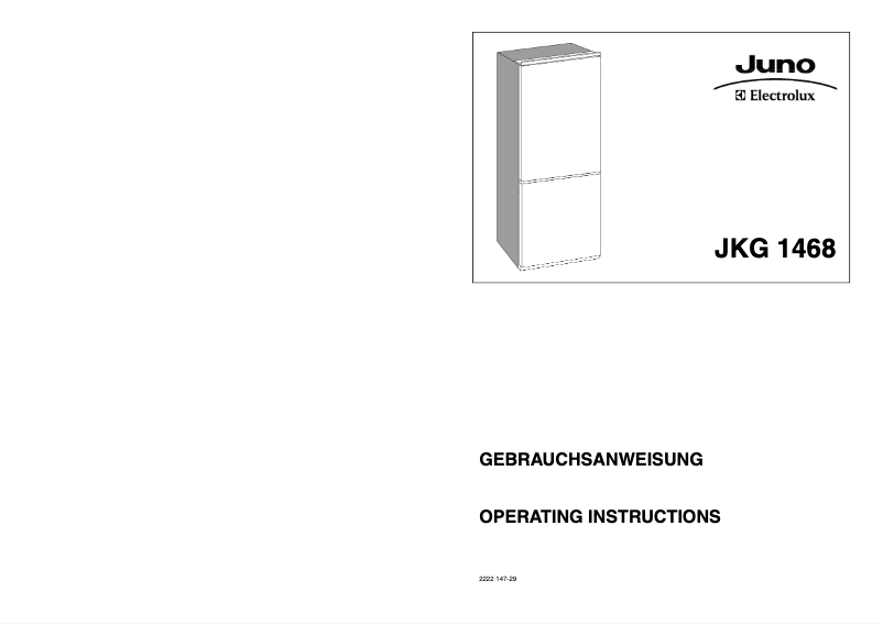 Image de la première page du manuel de l'appareil JKG1468