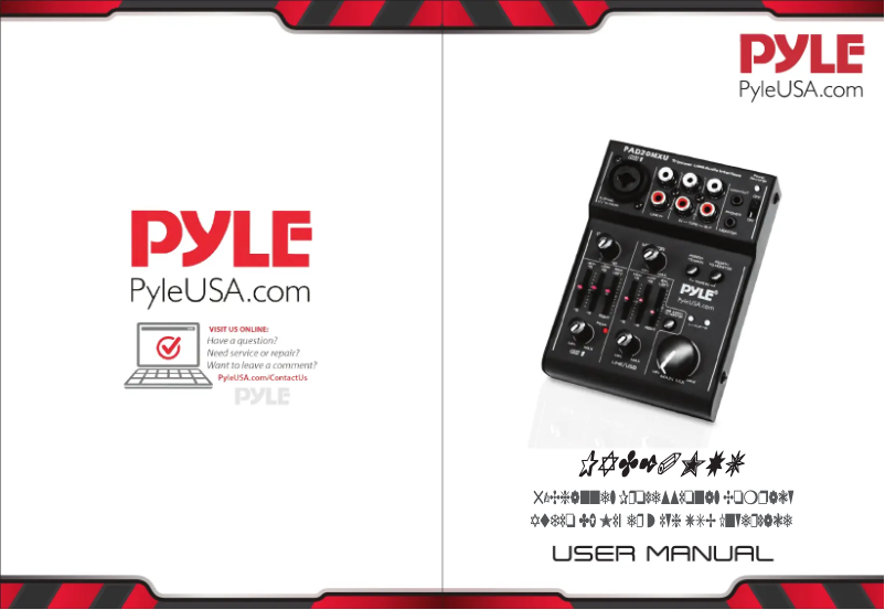 Page 1 de la notice Manuel utilisateur Pyle PAD20MXU