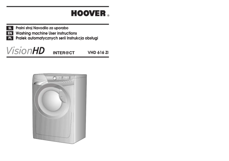 Page n°1 - Manuel utilisateur Hoover VHD 616ZI-16S