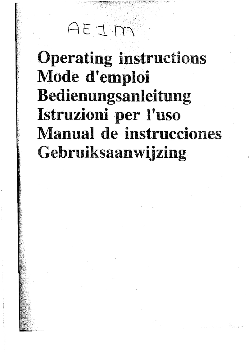 Page n°1 - Manuel utilisateur Ariston Thermo AE 1 M