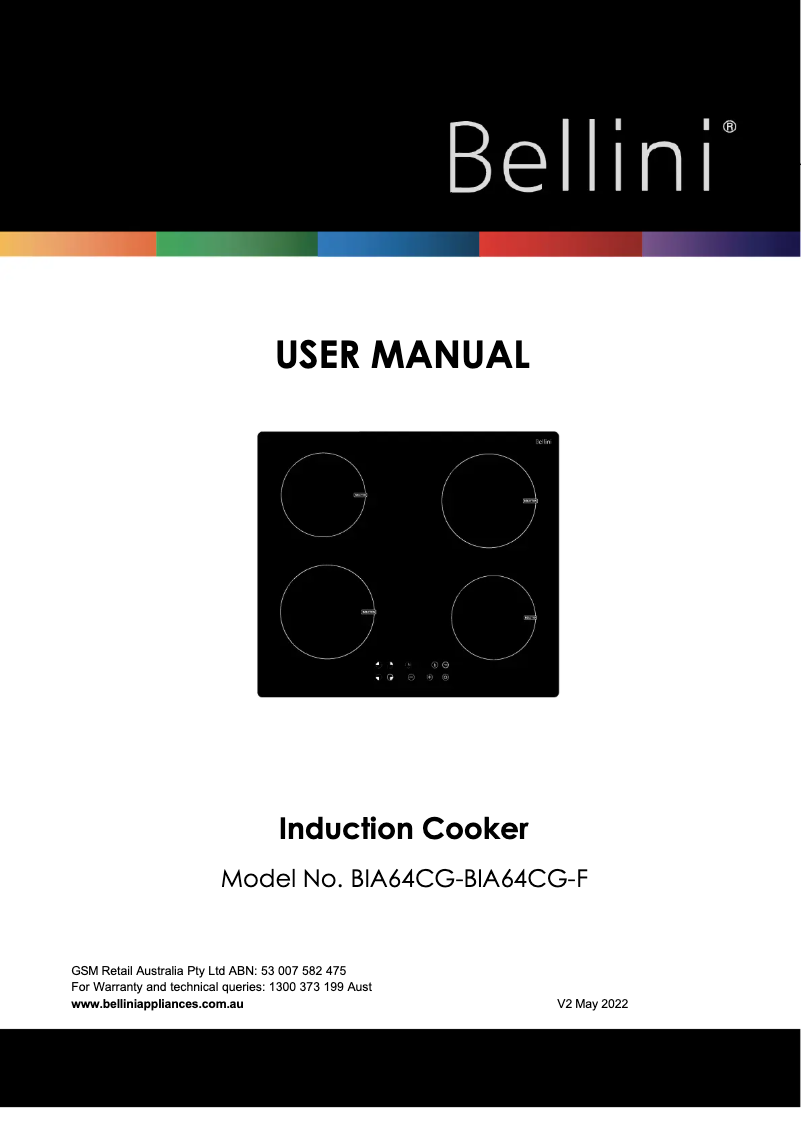 Page n°1 - Manuel utilisateur Bellini BIA64CG