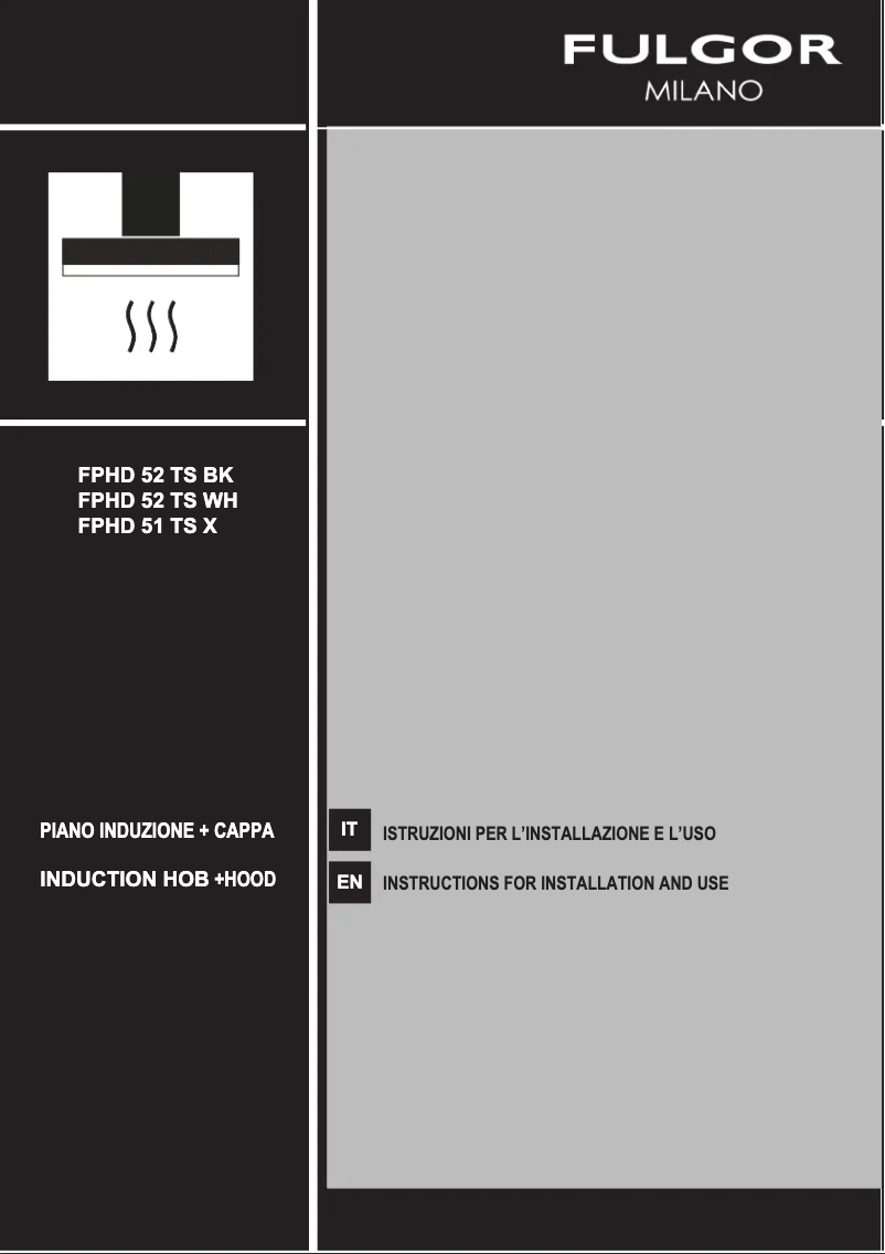 Page 1 de la notice Manuel utilisateur Fulgor Milano FPHD 51 TS X