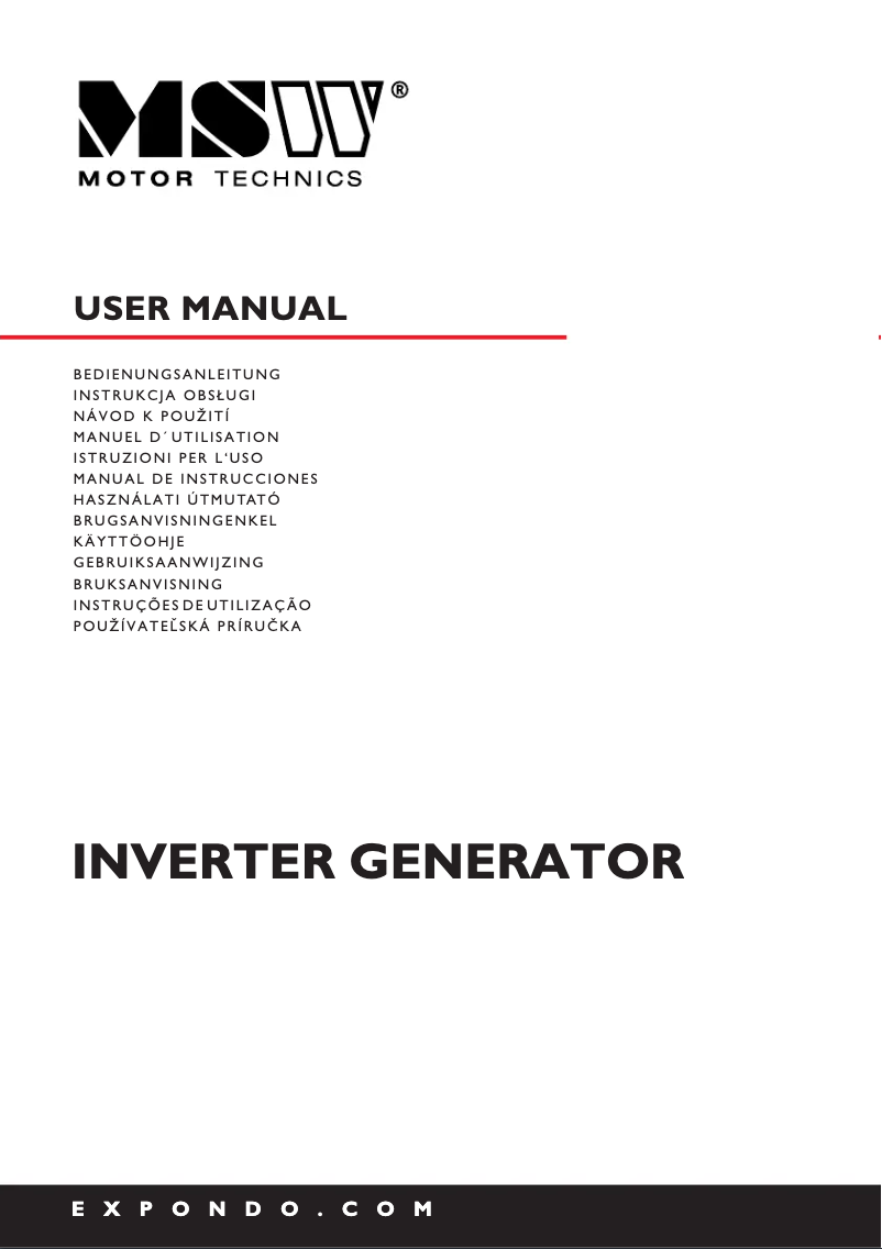 Página 1 del manual Manual de usuario MSW MSW-PG-101