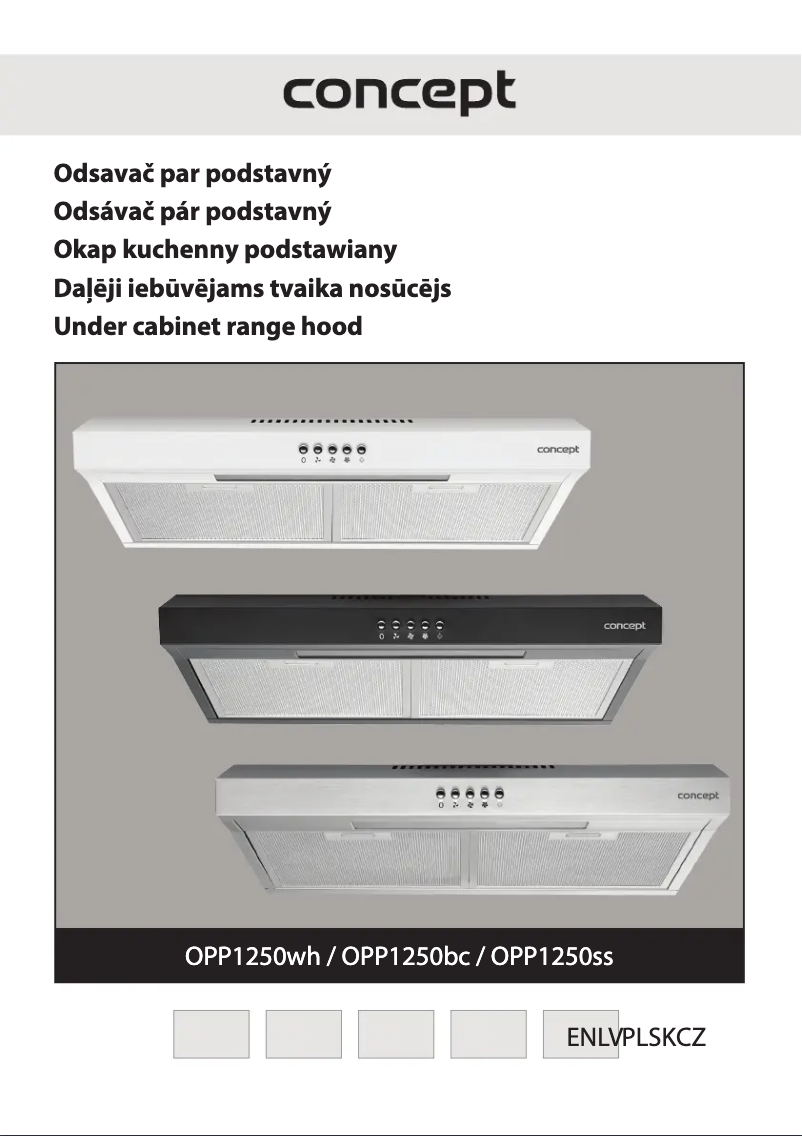 Image de la première page du manuel de l'appareil OPP1250SS