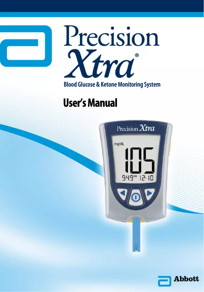Page 1 de la notice Manuel utilisateur Abbott Precision Xtra