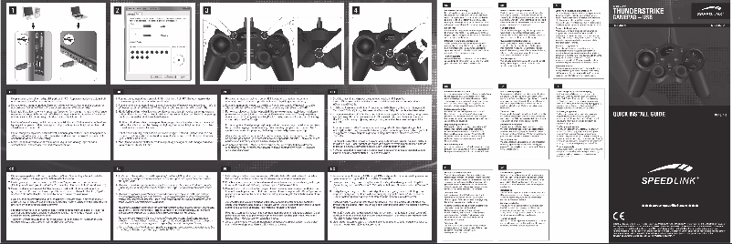 Imagen de la primera página del manual del dispositivo Thunderstrike SL-6515-BK