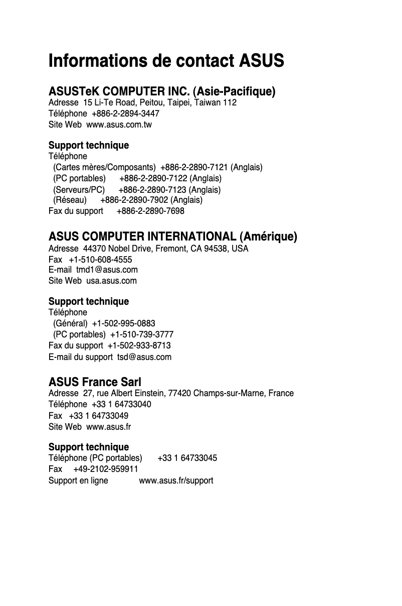 Page 1 de la notice Manuel utilisateur Asus MyPal A636