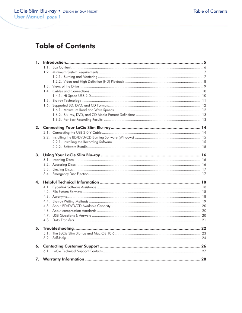 Image de la première page du manuel de l'appareil Slim Blu-Ray