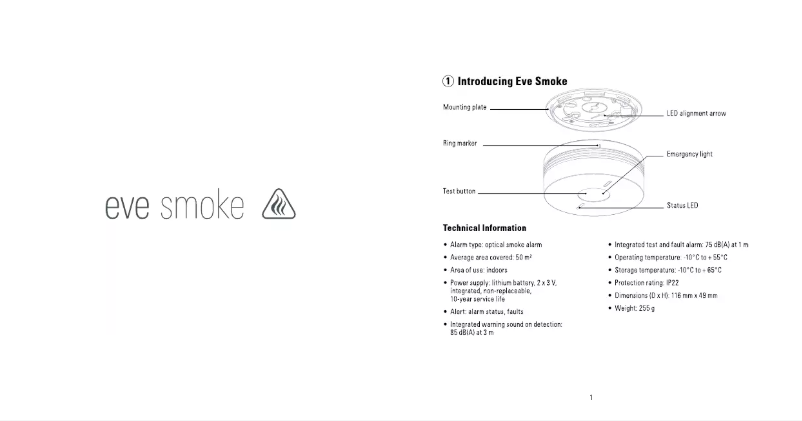 Page 1 de la notice Manuel utilisateur EVE Smoke