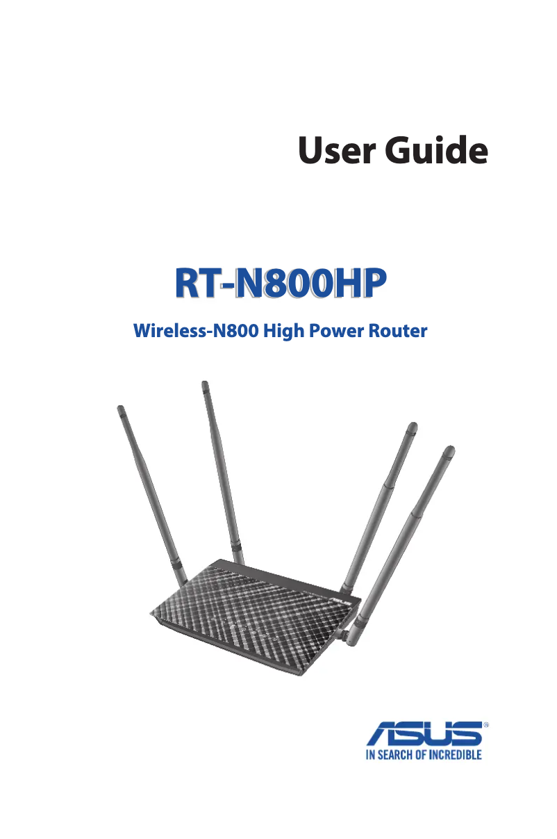 Page n°1 - Manuel utilisateur Asus RT-N800HP