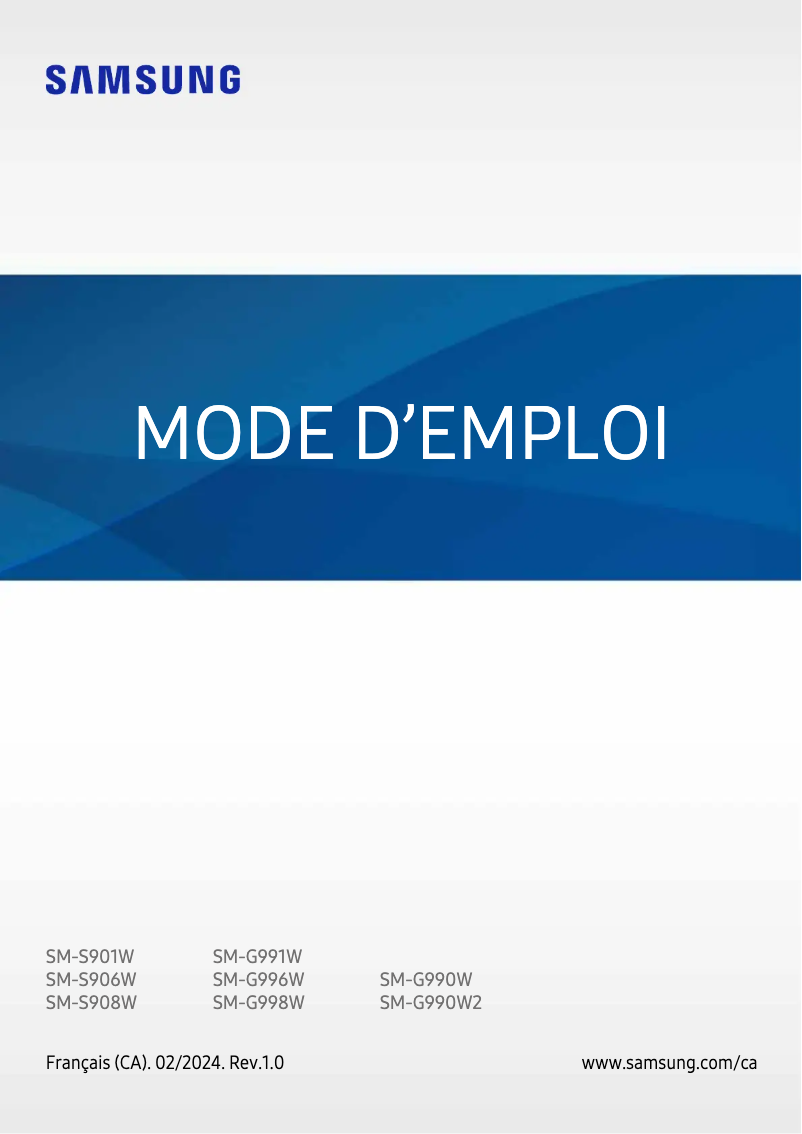 Imagen de la primera página del manual del dispositivo Galaxy S21 FE 5G