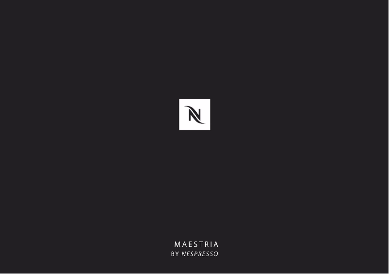 Page 1 de la notice Manuel utilisateur Nespresso Maestria