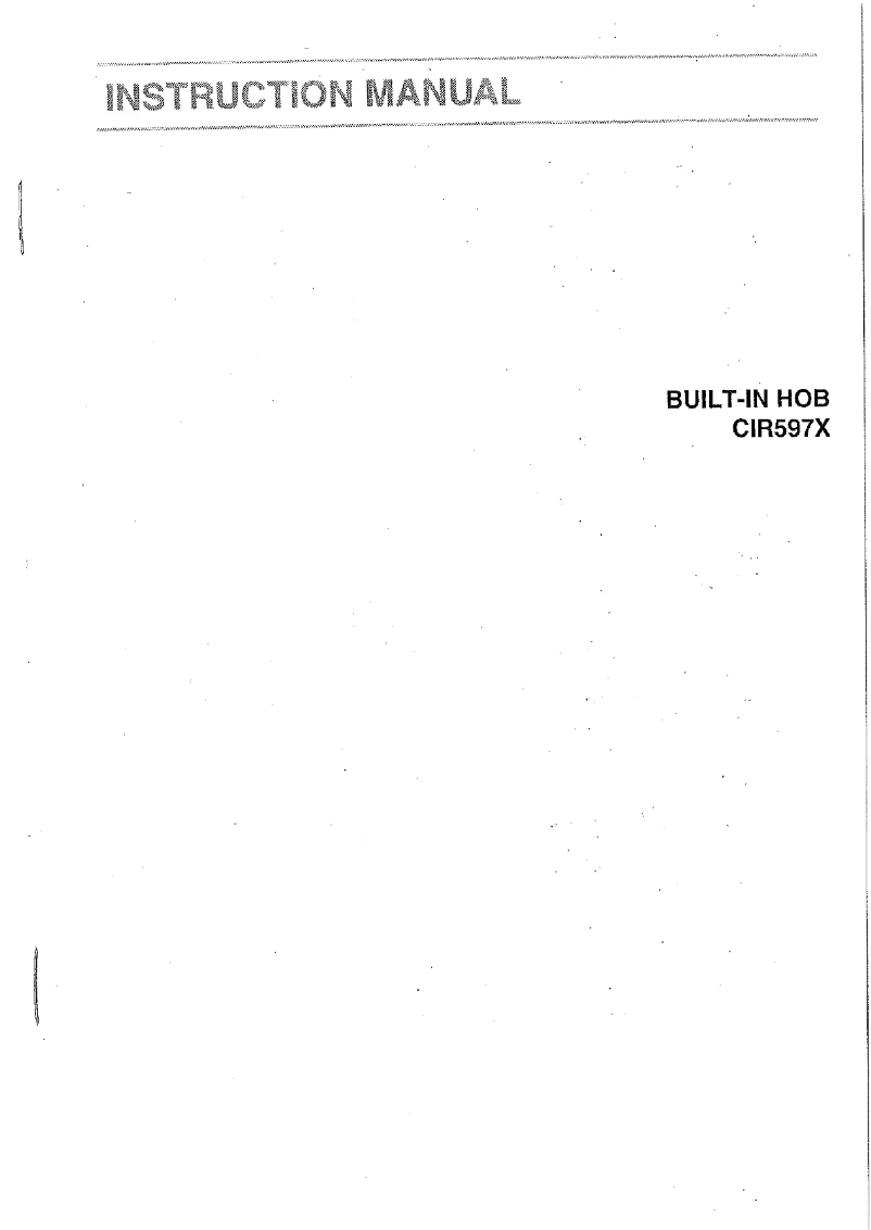 Page 1 de la notice Manuel utilisateur Smeg CIR597XS