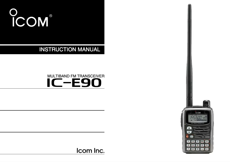 Page 1 de la notice Manuel utilisateur ICOM IC-E90