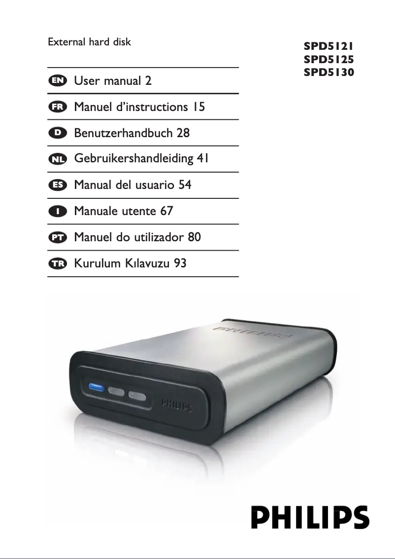 Image de la première page du manuel de l'appareil SPD5121CC