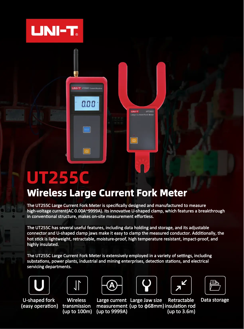 Page n°1 - Fiche technique Uni-T UT255C