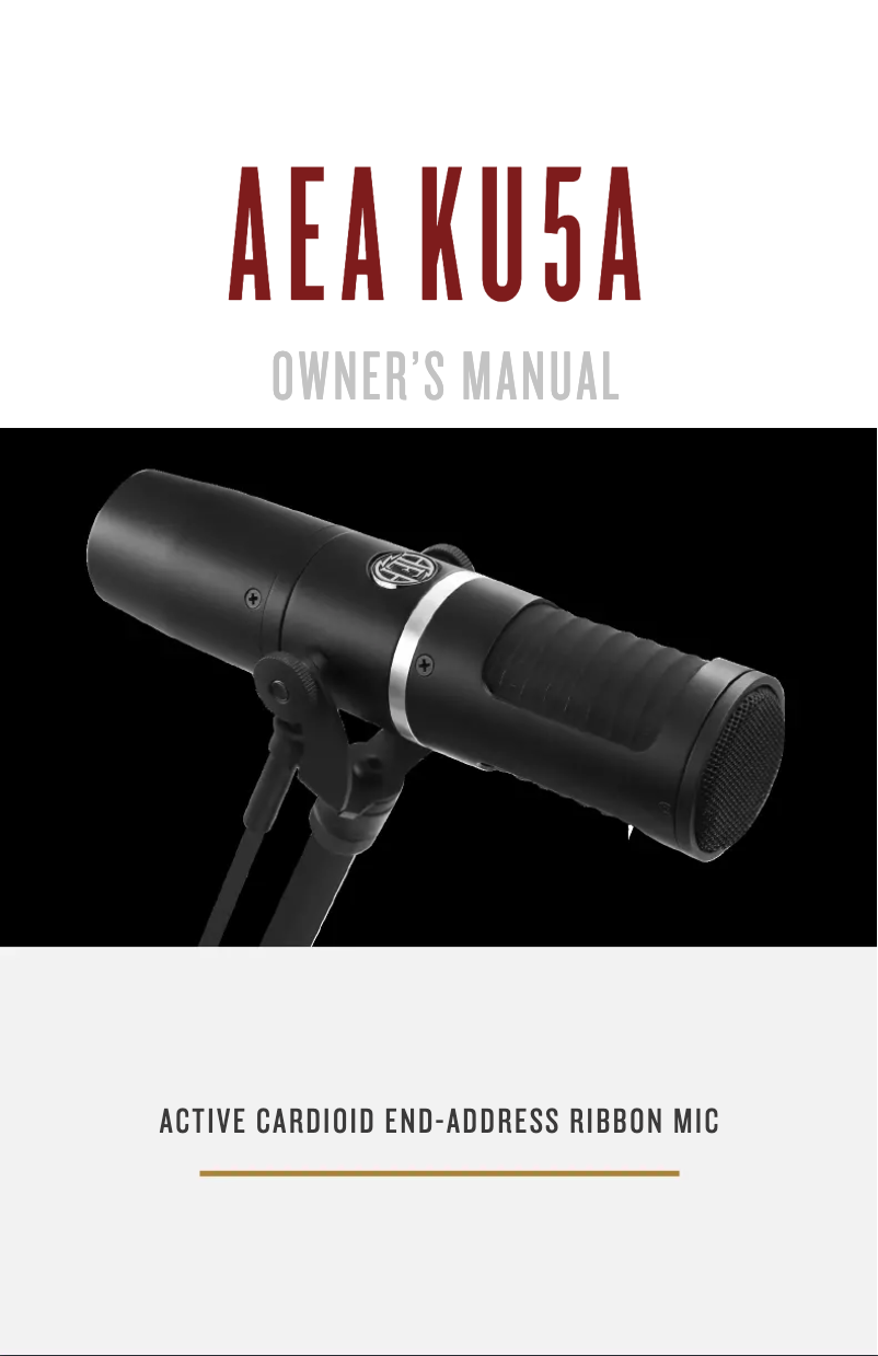 Page 1 de la notice Manuel utilisateur AEA KU5A