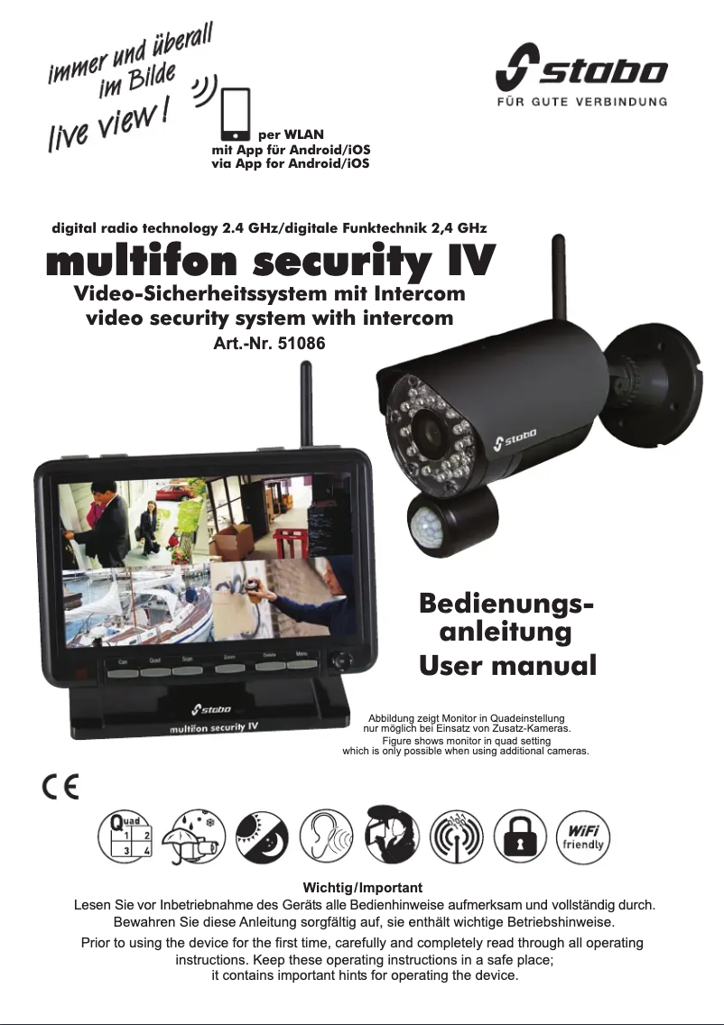 Page 1 de la notice Manuel utilisateur Stabo Multifon security IV