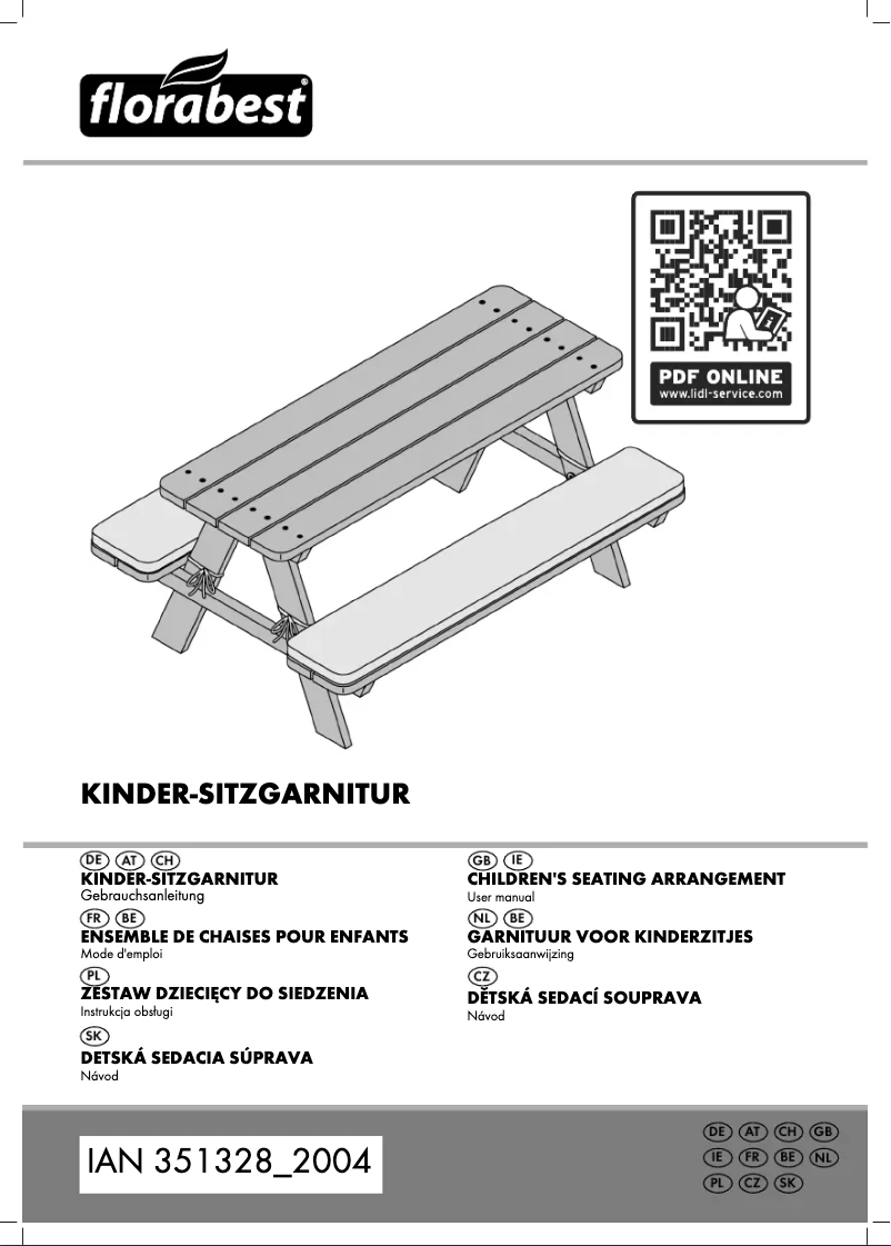 Page 1 de la notice Manuel utilisateur Florabest IAN 351328